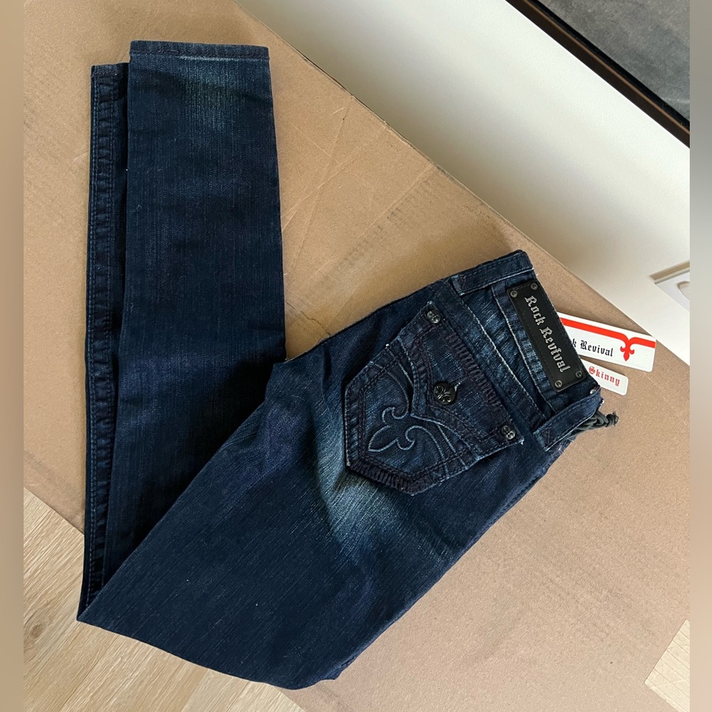 🆕 Rock Revival Dark Blue Women's Jeans